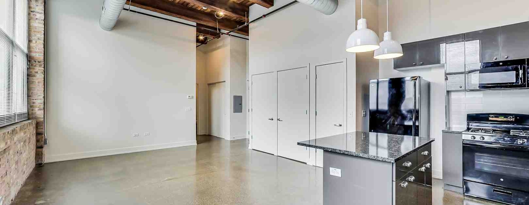 Chicago lofts for rent interior modern industrial apartment