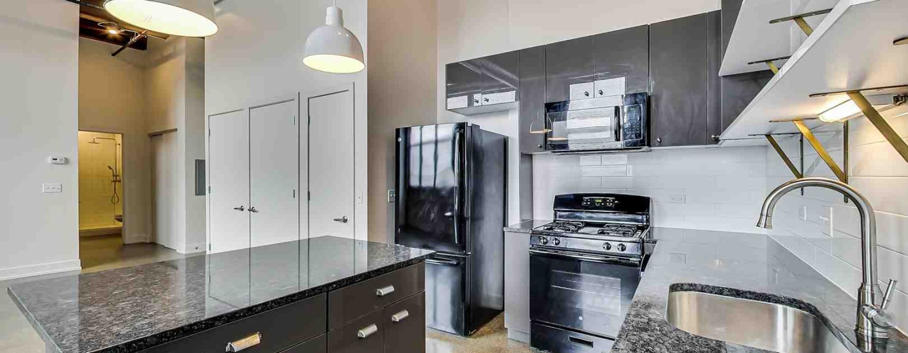 modern washer-dryer inside a city apartment - Apartments with in-unit laundry