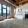 open apartment interior with huge picture windows