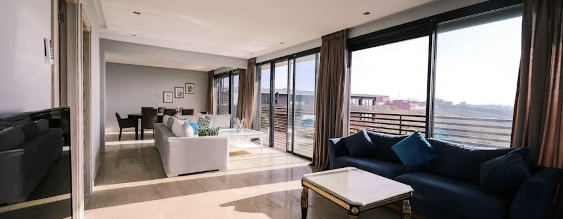 bright airy contemporary living room - contemporary living spaces